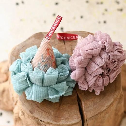 可爱冰淇淋沐浴球女浴花搓澡巾宝宝洗澡神器搓后背浴室用品泡沫球 商品图0