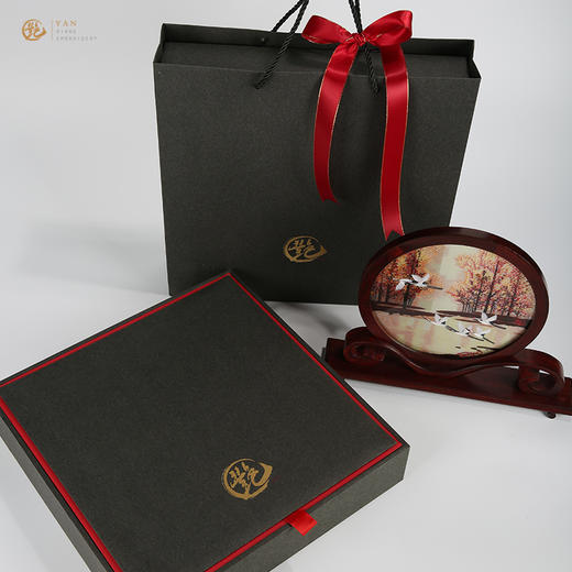 艷 湘绣 手工刺绣30cm双面绣石君原创中式摆件家居商务礼品 商品图5