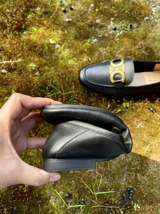 踏青郊游+通勤穿搭 两不误 2022年春夏超柔软脚感乐福鞋！思J图代工厂皮鞋类供应链制造 ，穿它压马路不会累！羊皮鞋面 +踩屎感绿海绵+猪皮垫脚 定制复古做旧金属装饰扣 一脚蹬 商品图4