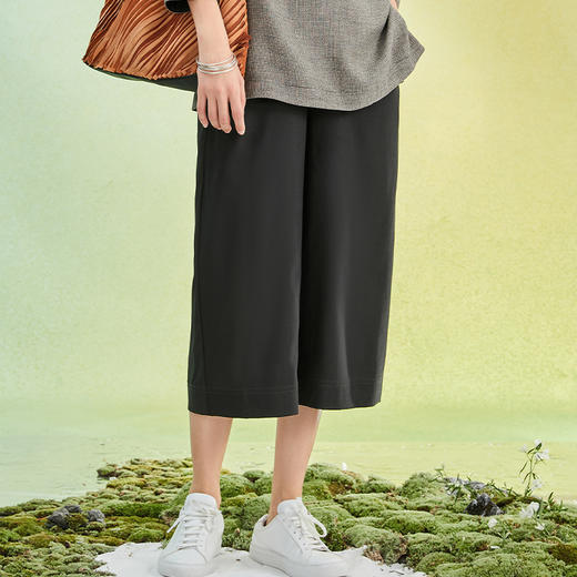 TANGY Collection莨绸简约休闲阔腿裤 商品图1