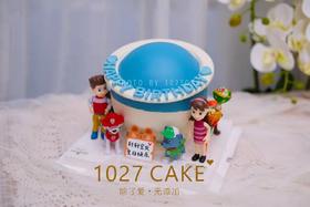 1027CAKE |  快乐星球  蓝色系  星球蛋糕 汪汪队