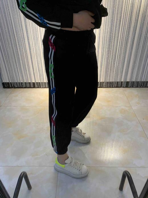 水淼2022春爆款 超显瘦时尚休闲运动松紧腰休闲裤3855 商品图0