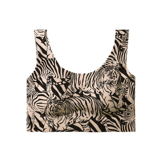 芬狄诗印花光面内衣女一片式背心围舒适无痕收副乳文胸FB00345 商品图5