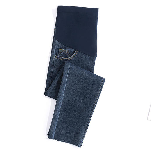 【直筒版型 遮肉显瘦 柔软舒适】孕妇裤子春秋款外穿小个子直筒牛仔裤春季休闲托腹打底裤孕妇春装 商品图7