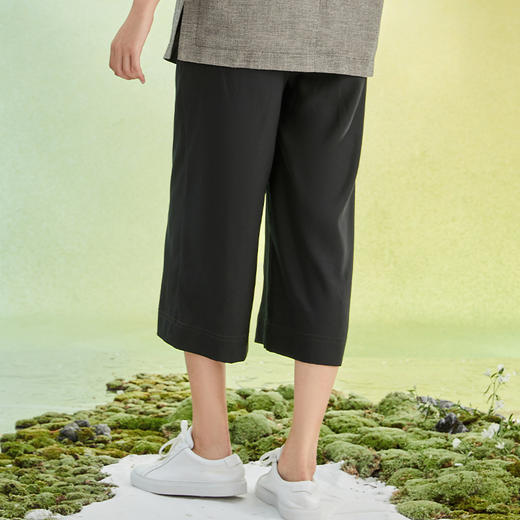 TANGY Collection莨绸简约休闲阔腿裤 商品图2