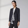 蓝地一粒扣戗驳领修身西装外套BLWCT046S00 商品缩略图1
