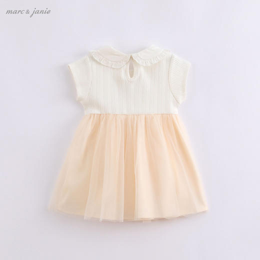 马克珍妮夏装新款 女童针织短袖连衣裙 儿童网纱裙子220735 商品图2