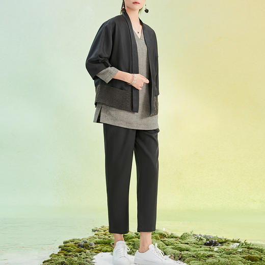 TANGY Collection/天意精品2022年春夏新品简约女士茛绸裤子 商品图1