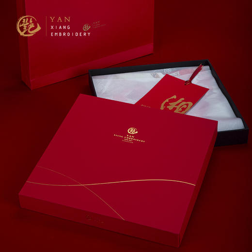 艶 湘绣 手工刺绣 真丝大方巾 丝巾 商品图4