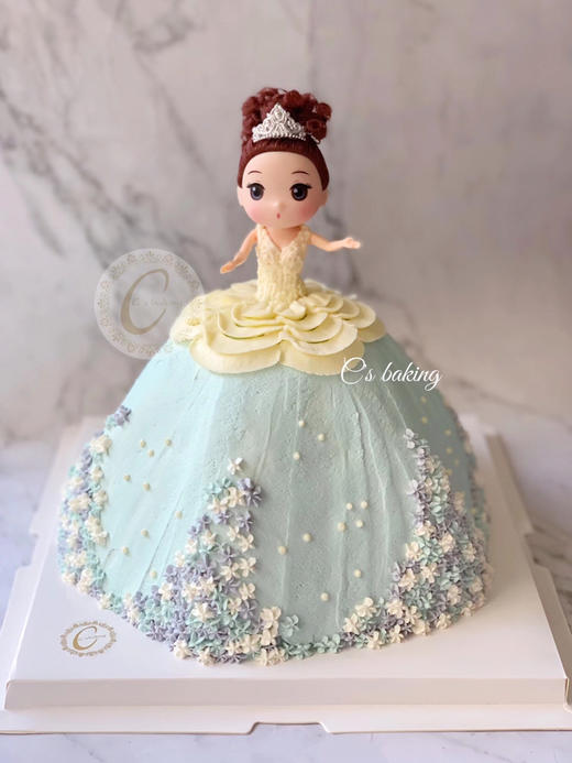 立体波浪裙摆公主/芭比公主 忌廉蛋糕（默认自提，收费配送请联系客服） 商品图2