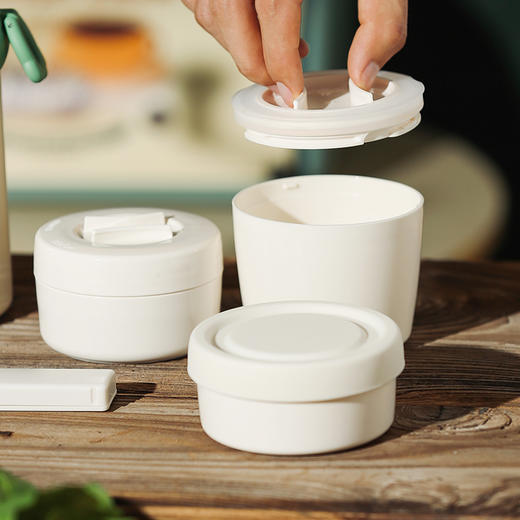 【品牌直发】【杯具熊缤纷元气系列保温饭盒】上班族便当多层超长保温桶600ml 商品图4