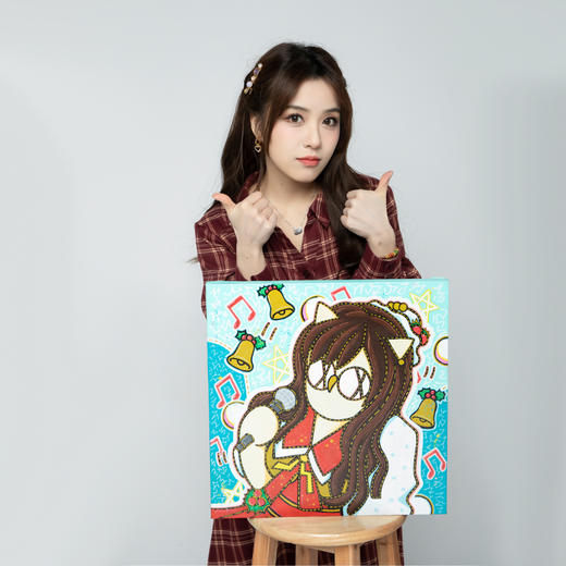 歪歪《pink love - 毛唯嘉》画芯 商品图0