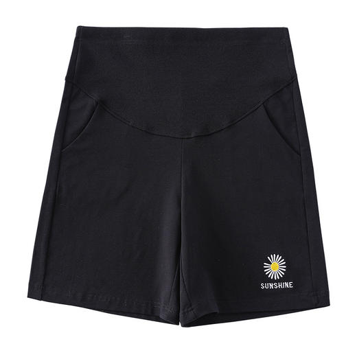 【时尚刺绣 舒适透气】小个子孕妇裤子夏装外穿纯棉五分运动裤A字宽松短裤怀孕晚期大码 商品图4