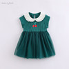 马克珍妮夏装新款 女童针织短袖连衣裙 儿童网纱裙子220735 商品缩略图0
