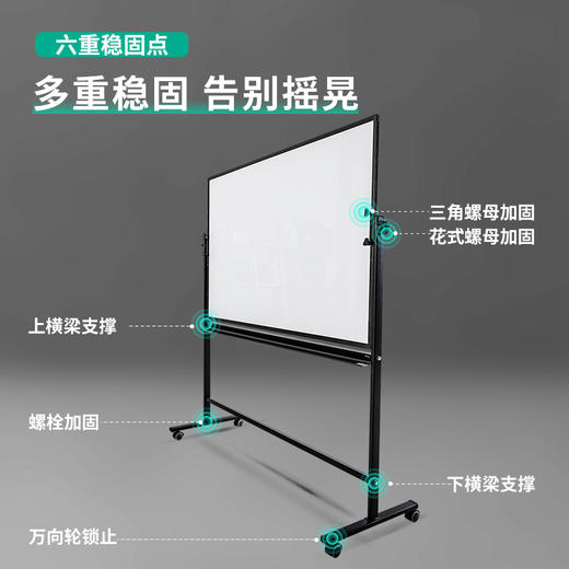 得力7884H型双面白板900*1800(银灰)(块) 商品图3