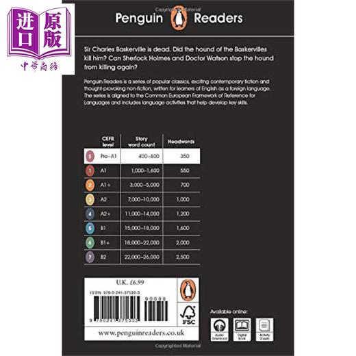 【中商原版】The Hound of the Baskervilles 企鹅分级文学经典入门级 巴斯克维尔的猎犬 柯南道尔 ELT儿童分级阅读插图故事书 商品图2