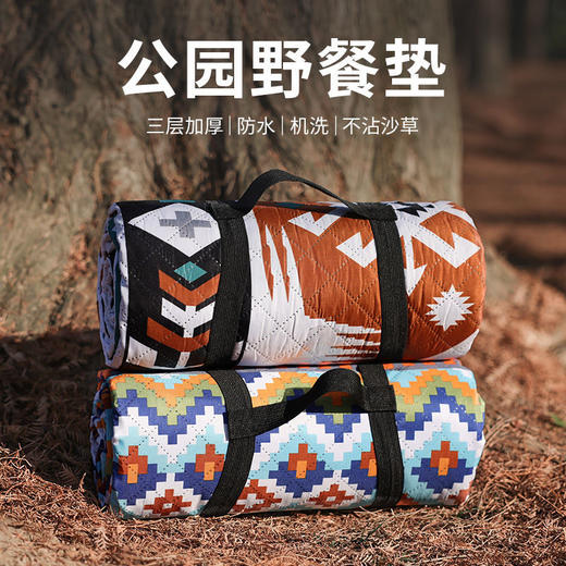 野炊布野餐垫防潮垫加厚野外户外垫子防水可折叠ins风郊春游地垫 商品图0