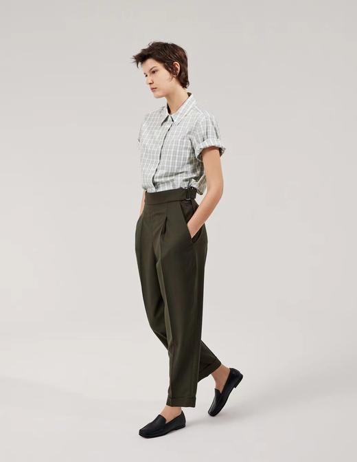 Margaret Howell  橄榄绿薄羊毛直筒裤 商品图4