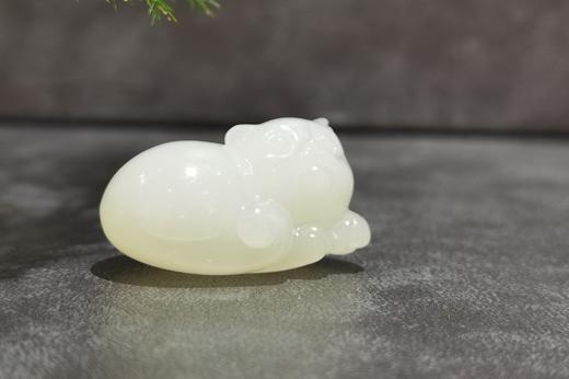 【御珠宫坊】羊脂白玉猫挂件 商品图0