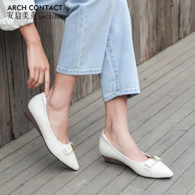 【活动价】安启美奈时尚尖头低跟设计感小众时尚单鞋52725