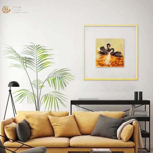 艷 湘绣 手工刺绣客厅餐厅玄关新中式挂画《金标大师系列》 商品图1