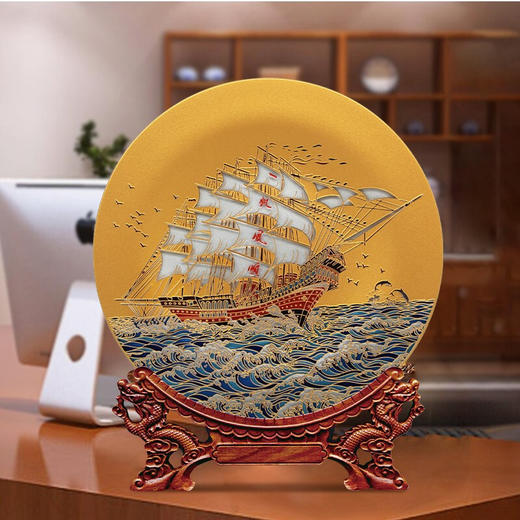 双面雕刻水晶盘 商品图10