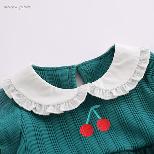 马克珍妮夏装新款 女童针织短袖连衣裙 儿童网纱裙子220735 商品图3