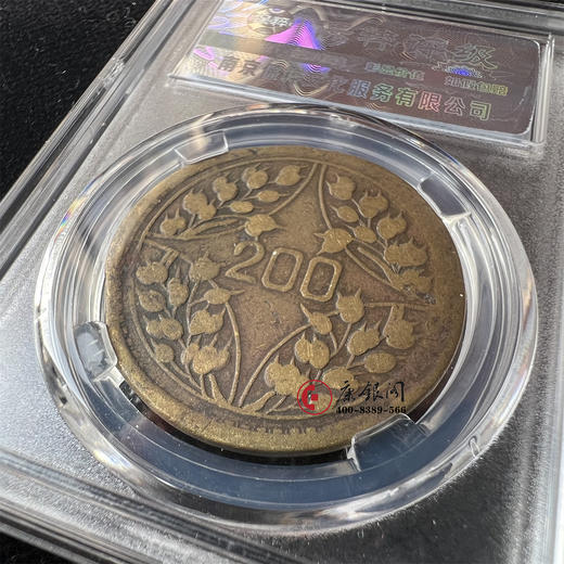 1926年四川铜币 200文花果叶 商品图3
