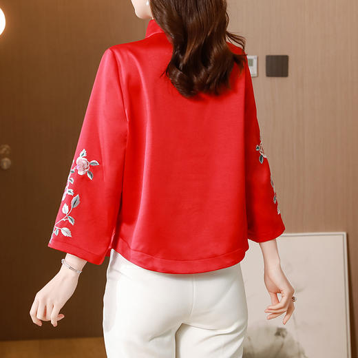 复古中国风，改良唐装中式刺绣国潮盘扣上衣KQL-8501 商品图3