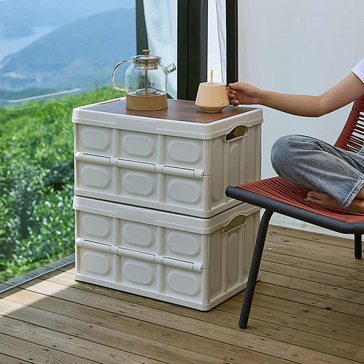 户外露营收纳箱可折叠野营整理箱车载后备箱置物箱 商品图3