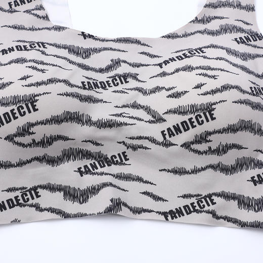 芬狄诗印花光面内衣女一片式背心围舒适无痕收副乳文胸FB00345 商品图3