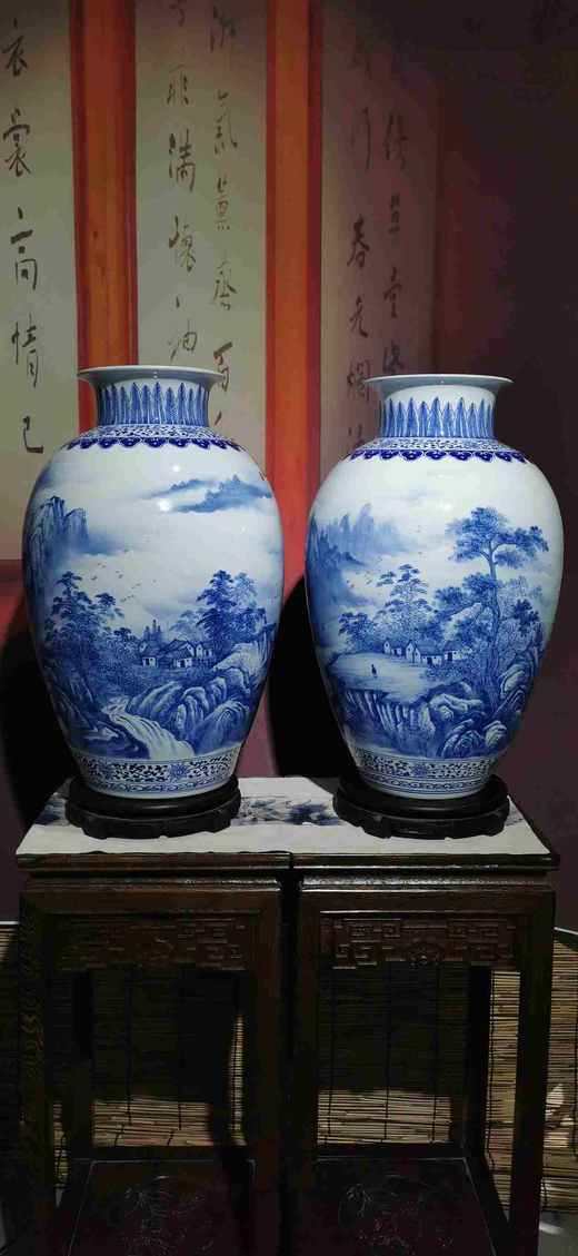 谢德标：青花山水富春山居 商品图0