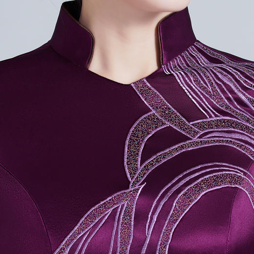 上海旗袍厂LHS-304婚宴装礼服年轻款结婚高贵修身改良旗袍春夏 商品图1