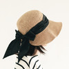 日单大檐棉麻遮阳帽子女出游防晒UV蝴蝶结渔夫帽女春夏季薄款百搭 商品缩略图7