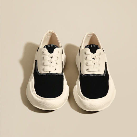 【感受品质】帆布鞋女春夏厚底小众溶解鞋休闲板鞋潮 商品图1