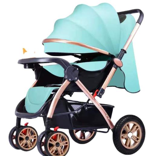 【婴儿车】高景观婴儿车可坐可躺折叠四轮避震婴儿推车双向儿童宝宝手推车 商品图2