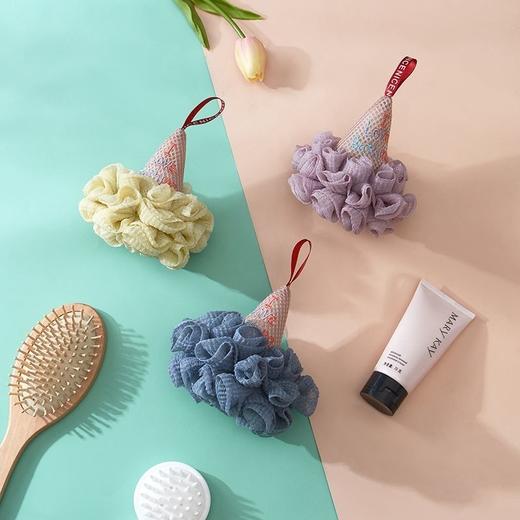 可爱冰淇淋沐浴球女浴花搓澡巾宝宝洗澡神器搓后背浴室用品泡沫球 商品图2