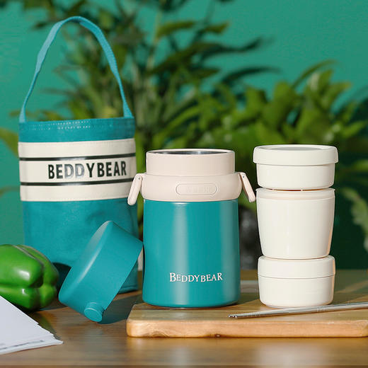 【品牌直发】【杯具熊缤纷元气系列保温饭盒】上班族便当多层超长保温桶600ml 商品图3