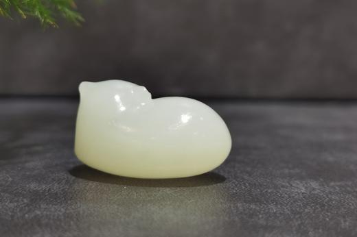 【御珠宫坊】羊脂白玉猫挂件 商品图2