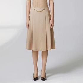 蓝地叠褶A摆半裙BLWCQ042000