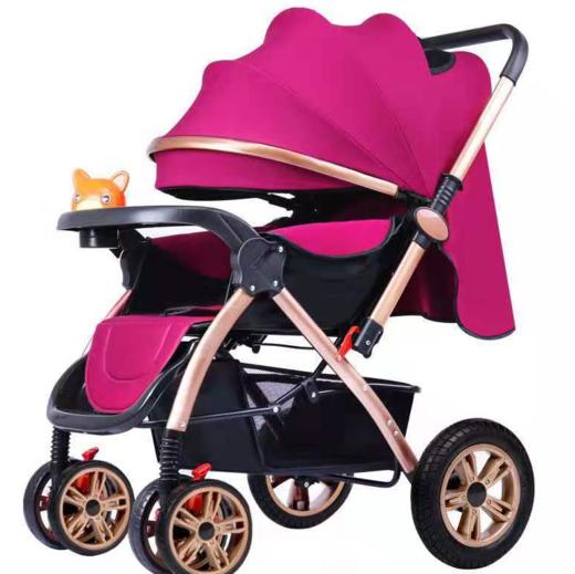 【婴儿车】高景观婴儿车可坐可躺折叠四轮避震婴儿推车双向儿童宝宝手推车 商品图1