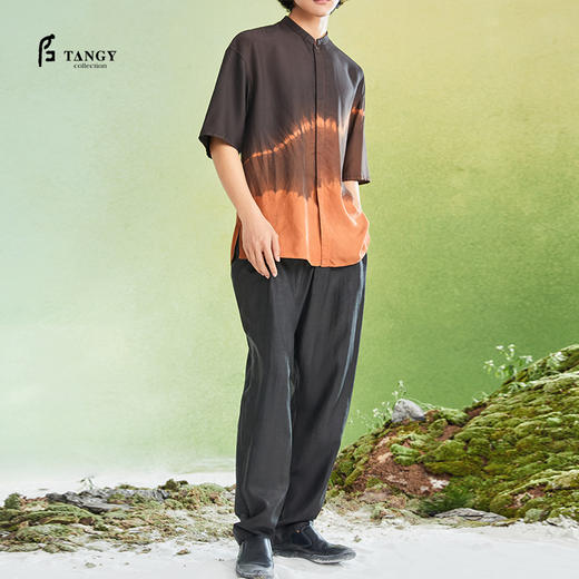 TANGY Collection/天意精品2022年春夏新品简约宽松男士衬衣上衣 商品图0