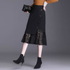 TZW-黑色鱼尾半身裙a字高腰蕾丝裙女 商品缩略图3