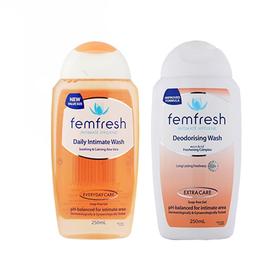 英国FEMFRESH/芳芯 女性私处护理洗液 洋甘菊味250ML+百合味250ML 组合装【香港直邮】