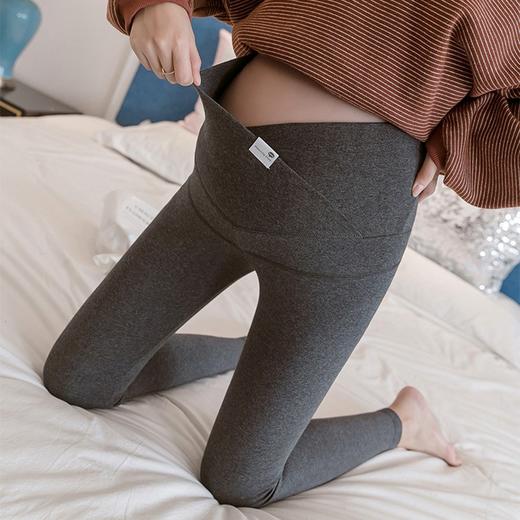 【纯棉不掉档 双重交叉托腹】纯棉孕妇打底裤长裤子百搭2022春秋修身显瘦春装外穿时尚款小脚裤 商品图1