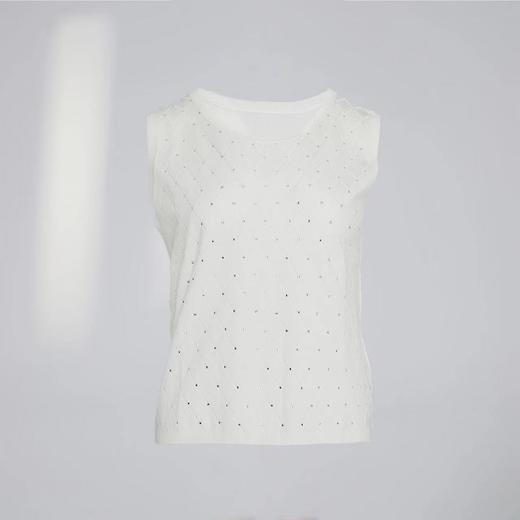 蓝地菱格压钻打底毛衫BLWCZ018000 商品图3