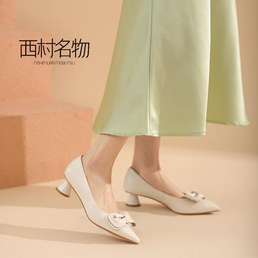 西村名物2022春季中跟单鞋T22AE17541 商品图1