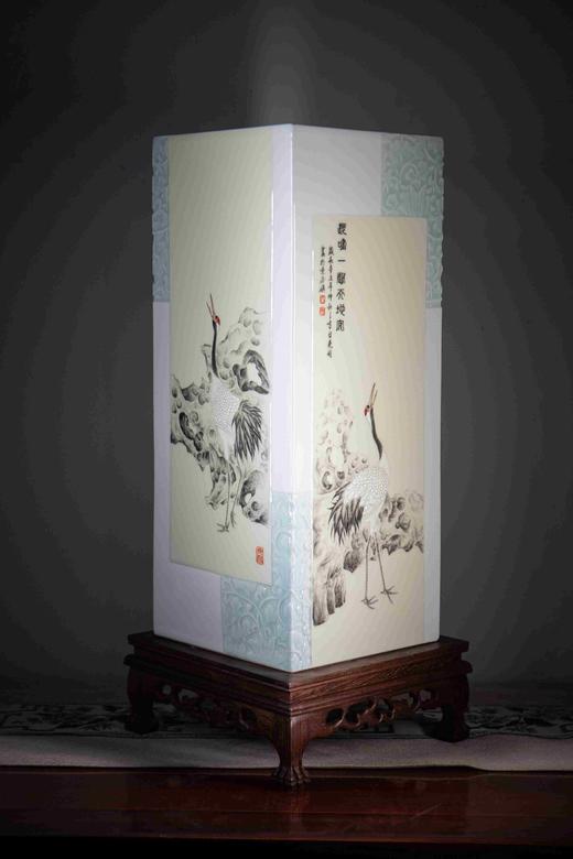 尧娟 粉彩长啸一声天地安四方镶器 商品图0