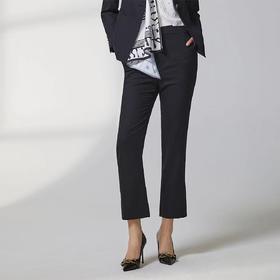 蓝地修身小脚西装裤BLWCT046K00