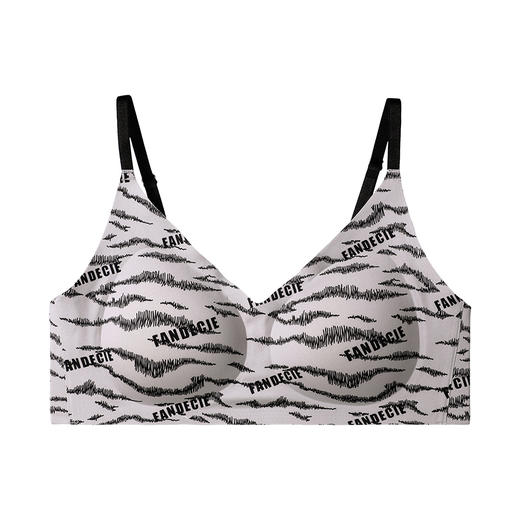 芬狄诗内衣女时尚趣味光面印花无钢圈一片式薄款上托文胸FB00346 商品图4